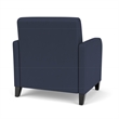 Siena Lounge Reception Waiting Oversize Guest Chair / Black Steel Legs / Blue
