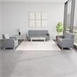 Siena Reception Oversize Guest Chair / Casters / Brushed Steel Legs / Blue