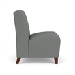 Siena Reception Armless Oversize Guest Chair / Walnut Wood Legs / Light Gray