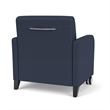 Siena Lounge Reception Oversize Guest Chair / Casters / Black Wood Legs / Blue