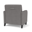 Siena Reception Oversize Guest Chair / Casters / Black Wood Legs / Light Gray