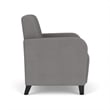 Siena Lounge Lobby Reception Waiting Guest Chair / Black Steel Legs / Light Gray