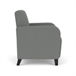 Siena Lounge Lobby Reception Waiting Guest Chair / Black Steel Legs / Light Gray