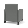 Siena Lounge Lobby Reception Waiting Guest Chair / Black Steel Legs / Light Gray