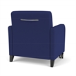 Siena Lounge Reception Oversize Guest Chair / Casters / Black Wood Legs / Blue
