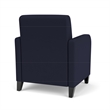Siena Lounge Lobby Reception Waiting Guest Chair / Black Steel Legs / Navy Blue