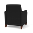 Siena Lounge Lobby Reception Waiting Guest Chair / Walnut Wood Legs / Black
