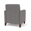 Siena Lounge Lobby Reception Waiting Guest Chair / Walnut Wood Legs / Light Gray