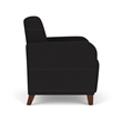 Siena Lounge Lobby Reception Waiting Guest Chair / Walnut Wood Legs / Black