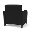Siena Lounge Reception Waiting Oversize Guest Chair / Black Steel Legs / Black