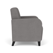 Siena Lounge Reception Oversize Guest Chair / Black Steel Legs / Light Gray