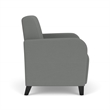 Siena Lounge Reception Oversize Guest Chair / Black Steel Legs / Light Gray