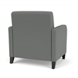 Siena Lounge Reception Oversize Guest Chair / Black Steel Legs / Light Gray