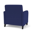 Siena Lounge Reception Waiting Oversize Guest Chair / Black Steel Legs / Blue