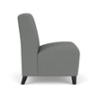 Siena Reception Armless Oversize Guest Chair / Black Steel Legs / Light Gray