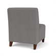 Siena Reception Armless Oversize Guest Chair / Walnut Wood Legs / Light Gray