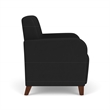 Siena Lounge Reception Waiting Oversize Guest Chair / Walnut Wood Legs / Black