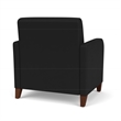 Siena Lounge Reception Waiting Oversize Guest Chair / Walnut Wood Legs / Black