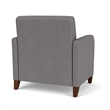 Siena Lounge Reception Oversize Guest Chair / Walnut Wood Legs / Light Gray