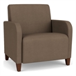 Siena Lounge Reception Waiting Oversize Guest Chair / Walnut Wood Legs / Brown