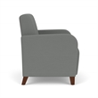 Siena Lounge Reception Oversize Guest Chair / Walnut Wood Legs / Light Gray
