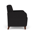 Siena Lounge Reception Waiting Oversize Guest Chair / Walnut Wood Legs / Black