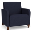 Siena Lounge Reception Oversize Guest Chair / Walnut Wood Legs / Navy Blue