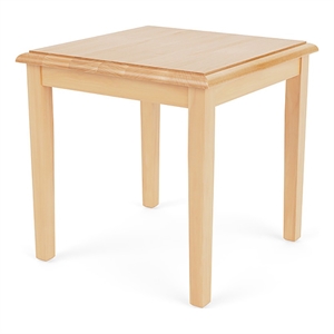 Amherst Wood Reception Waiting 20&quot Transitional End Table / Natural Wood Frame