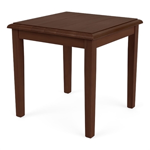 Amherst Wood Reception Waiting 20&quot Transitional End Table / Walnut Wood Frame