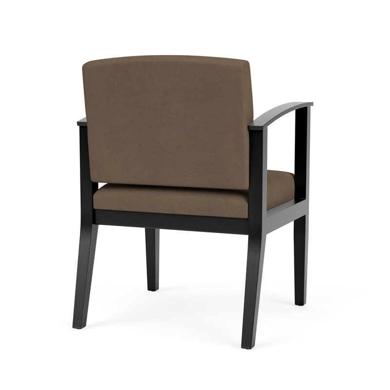 Amherst Wood Reception Waiting Room Healthcare Guest Chair / Black Wood / Brown