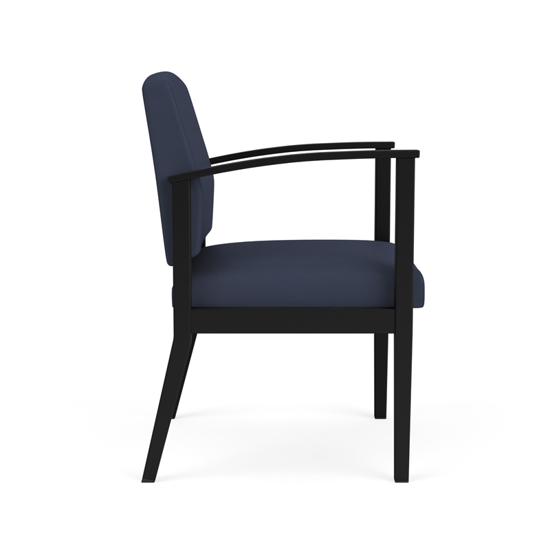 Amherst Steel Reception Waiting Room Healthcare Guest Chair / Black Steel / Blue