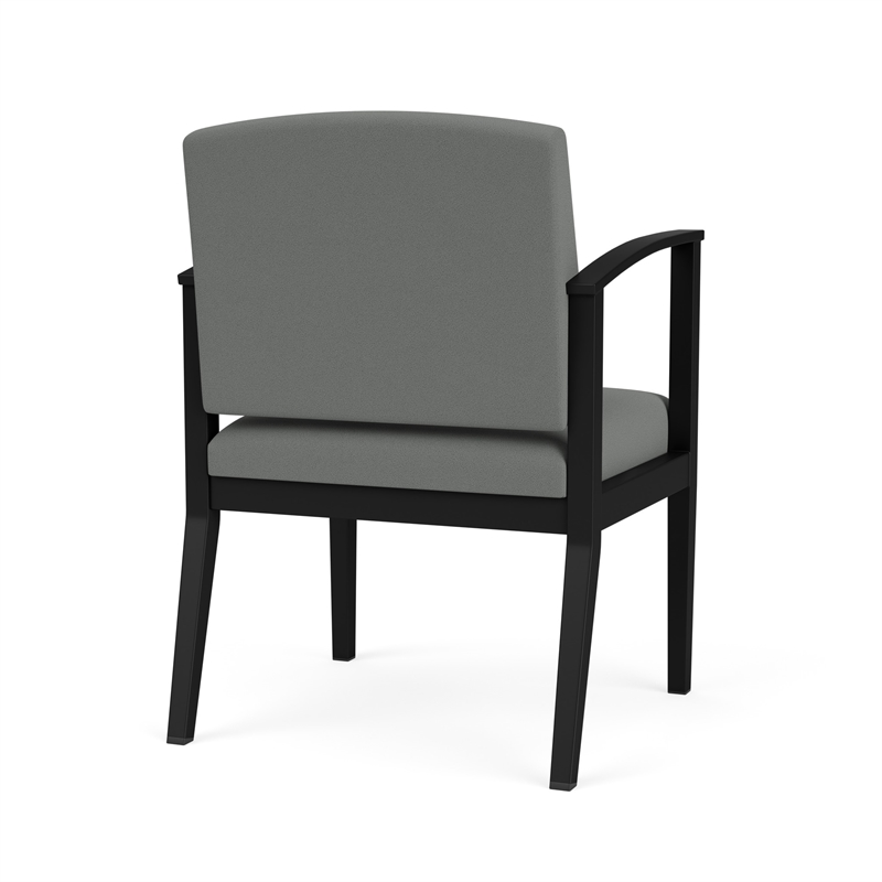 Amherst Steel Reception Waiting Guest Chair / Black Steel / Light Gray