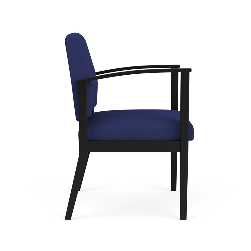 Amherst Steel Reception Waiting Room Healthcare Guest Chair / Black Steel / Blue