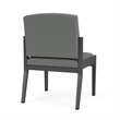 Amherst Steel Reception Armless Guest Chair / Charcoal Steel / Light Gray