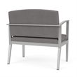 Amherst Steel Reception Waiting Bariatric Chair / Silver Steel / Light Gray