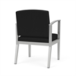 Amherst Steel Reception Waiting Room Guest Chair / Silver Steel / Black