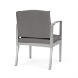 Amherst Steel Reception Waiting Guest Chair / Silver Steel / Light Gray