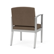 Amherst Steel Reception Waiting Room Guest Chair / Silver Steel / Brown