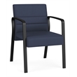 Waterfall Reception Waiting Room Healthcare Guest Chair / Black Steel / Blue