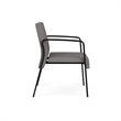 Waterfall Reception Waiting Room Guest Chair / Black Steel / Light Gray