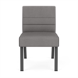 Waterfall Reception Waiting Armless Guest Chair / Charcoal Steel / Light Gray