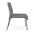 Waterfall Reception Waiting Armless Guest Chair / Charcoal Steel / Light Gray