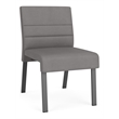 Waterfall Reception Waiting Armless Guest Chair / Charcoal Steel / Light Gray