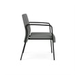 Waterfall Reception Waiting Room Guest Chair / Black Steel / Light Gray
