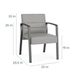 Waterfall Reception Waiting Room Healthcare Guest Chair / Charcoal Steel / Blue