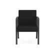 Waterfall Reception Waiting Room Healthcare Guest Chair / Charcoal Steel / Black