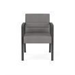 Waterfall Reception Waiting Room Guest Chair / Charcoal Steel / Light Gray
