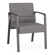Waterfall Reception Waiting Room Guest Chair / Charcoal Steel / Light Gray