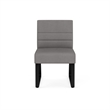 Waterfall Reception Sled Base Armless Guest Chair / Black Steel / Light Gray