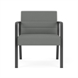 Waterfall Reception Waiting Oversize Guest Chair / Charcoal Steel / Light Gray